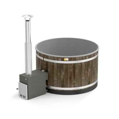 Kirami Kunststof Hottub Breezy "Sparren Coalblack"of"Dark Wallnut"