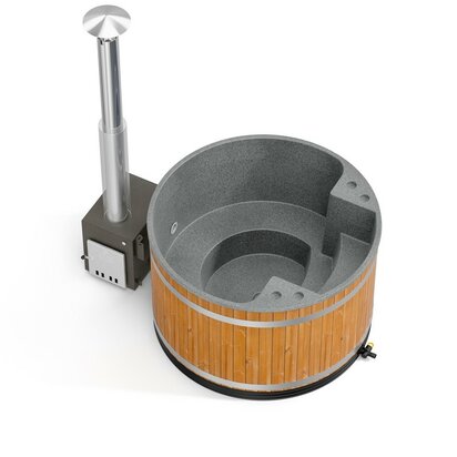 BLACK FRIDAY ACTIE - Kirami Kunststof Hottub Family M "Thermowood"